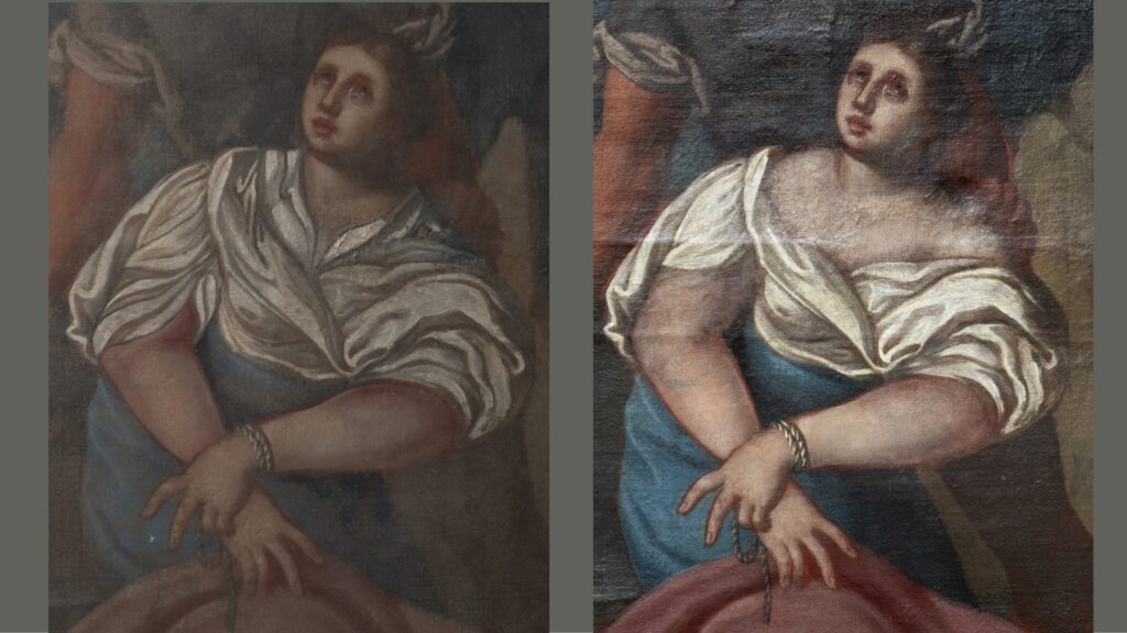 restauro pala di santa Eurosia